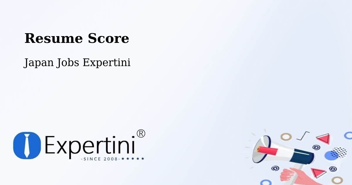 Resume Score & Job Description Match Tool – Kimitsu - Japan Jobs Expertini